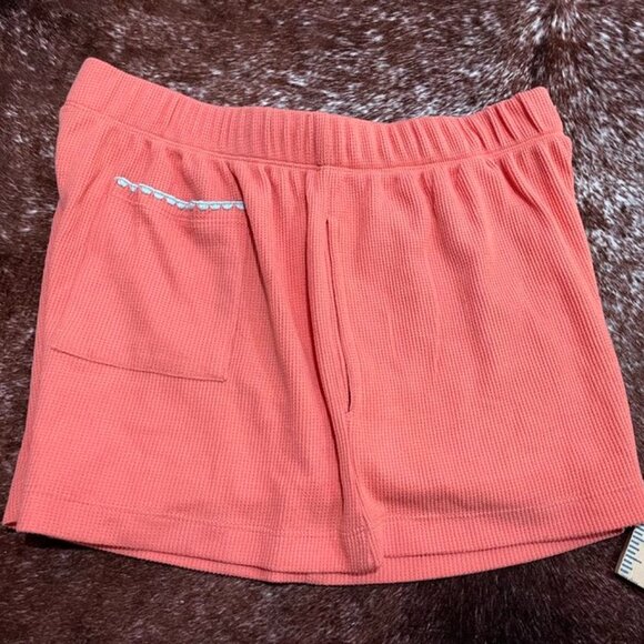 Honeydew Intimates Waffle Knit Lounge Pajama Shorts Coral Medium NWOT - Picture 9 of 13